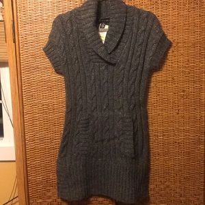 INC lambswool blend Grey tunic vest NWT size M